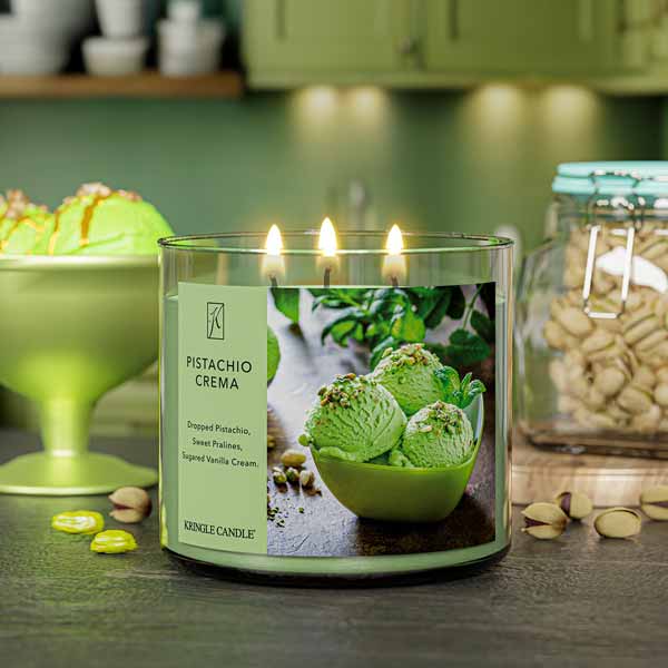 Kringle Candle Pistachio Crema 3-Wick Candle