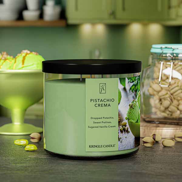 Kringle Candle Pistachio Crema 3-Wick Candle