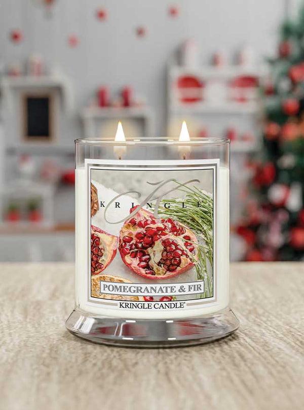 Kringle Candle Pomegranate & Fir Medium 2-wick