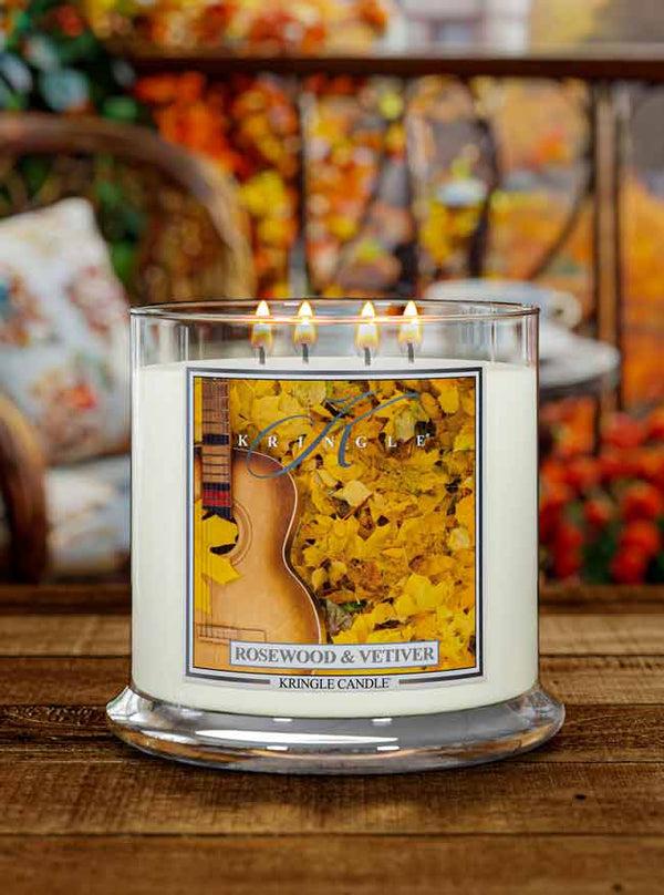 Kringle Candle Rosewood & Vetiver XL 4-Wick