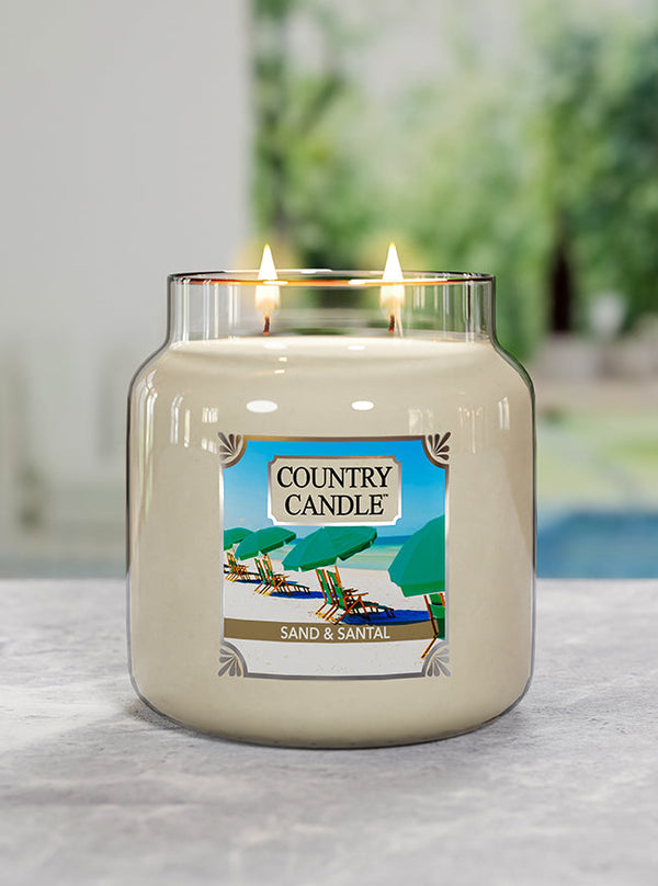 Kringle Candle Sand & Santal Medium 2-wick