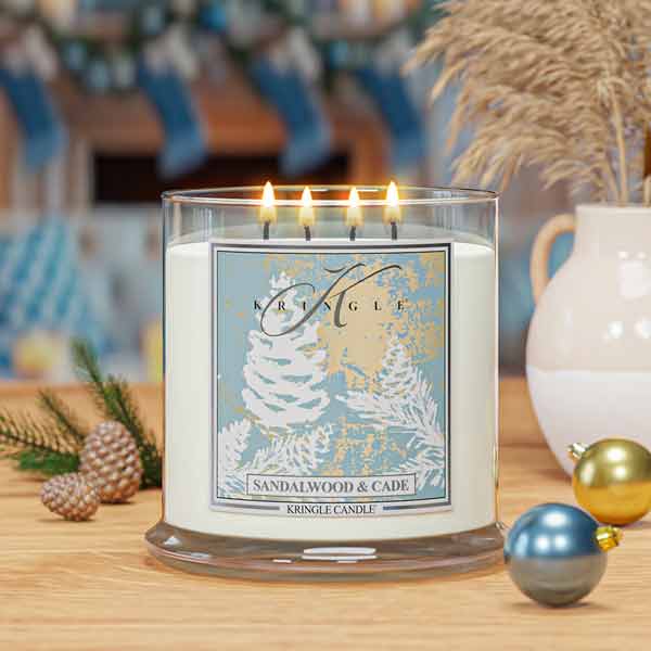 Kringle Candle Sandalwood & Cade XL 4-wick