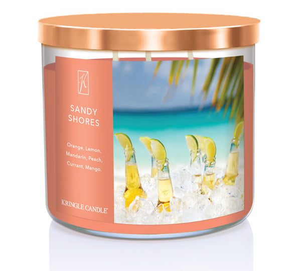 kringle candle Sandy Shores 3-Wick Candle