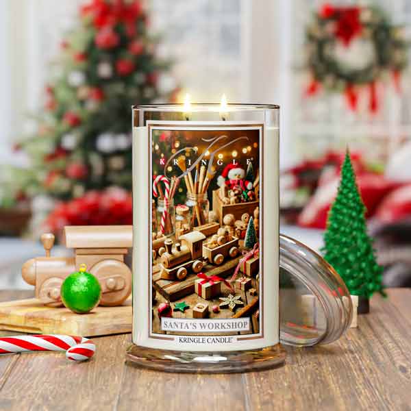 Kringle Candle Santa’s Workshop Large 2-Wick