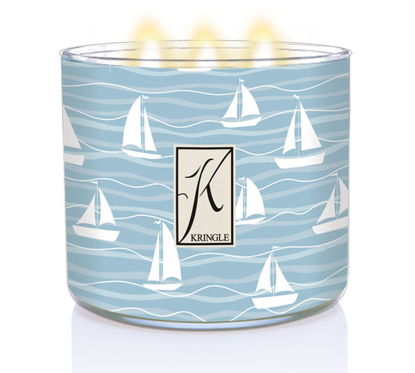 Kringle Candle Sea Salt & Bergamot 3-Wick Candle