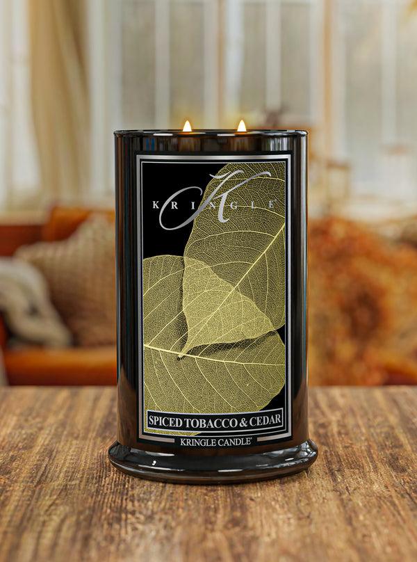 Kringle Candle Spiced Tobacco & Cedar Large 2-wick