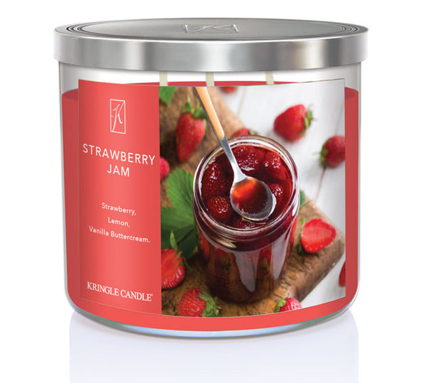 kringle candle Strawberry Jam 3-Wick Candle