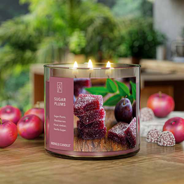 Kringle Candle Sugar Plums 3-Wick Candle