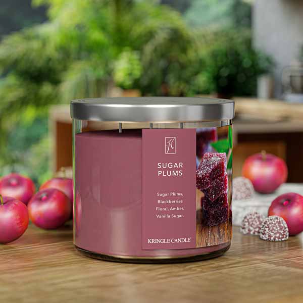 Kringle Candle Sugar Plums 3-Wick Candle