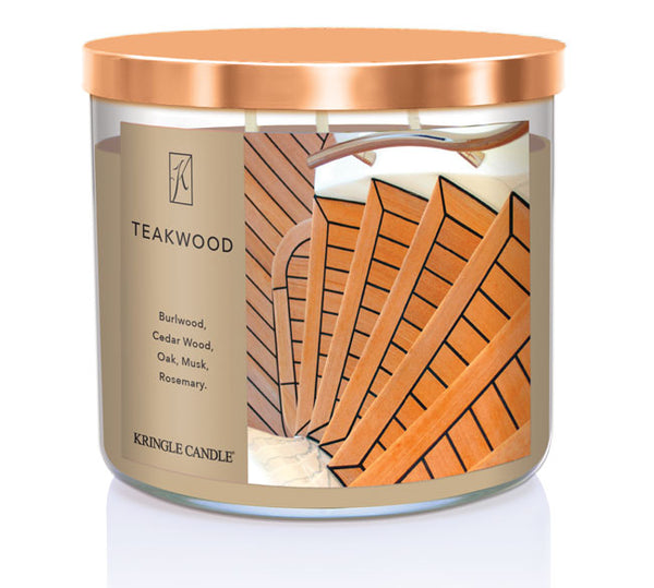 kringle candle Teakwood 3-Wick Candle