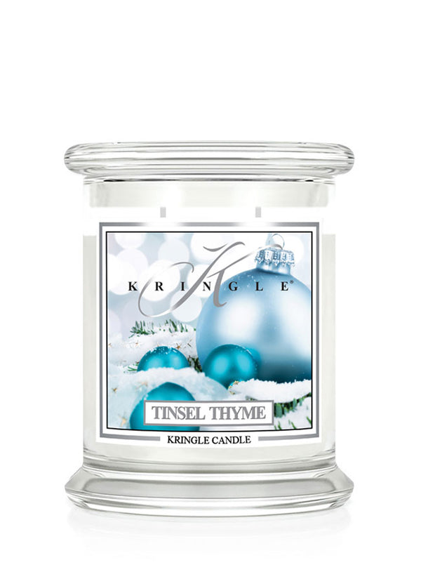 kringle candle Tinsel Thyme Medium 2-wick