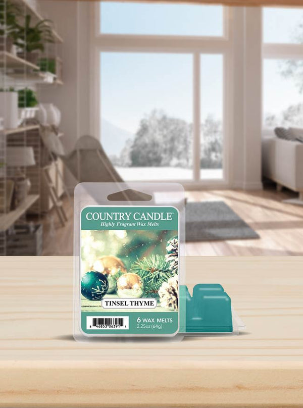 Kringle Candle Tinsel Thyme Wax Melt Country