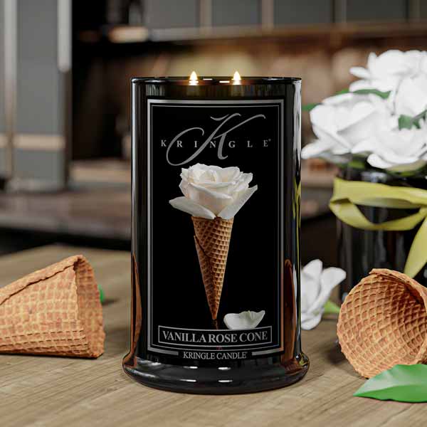 Kringle Candle Vanilla Rose Cone Large 2-wick
