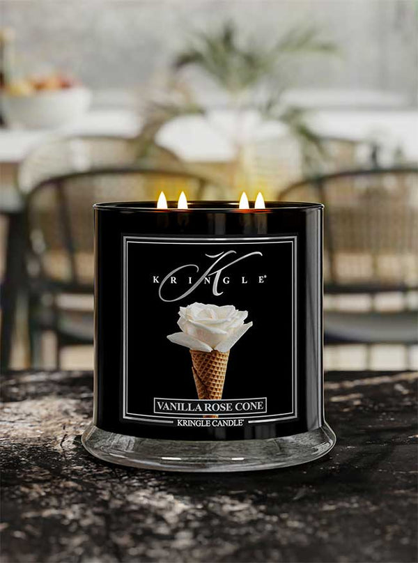 Kringle Candle Vanilla Rose Cone XL 4-wick