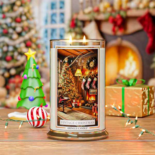 Kringle Candle Vintage Christmas Large 2-Wick