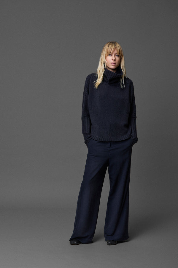 Kristensen Du Nord Light Herringbone Wide Pants