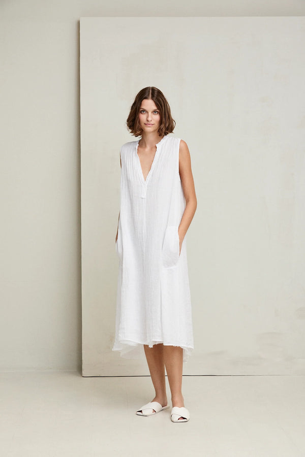 Kristensen Du Nord Linen Gauze Sleeveless Dress