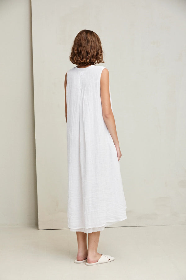 Kristensen Du Nord Linen Gauze Sleeveless Dress