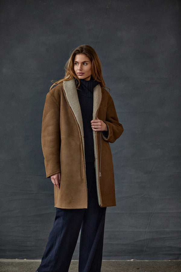 Kristensen Du Nord Shearling Coat Long