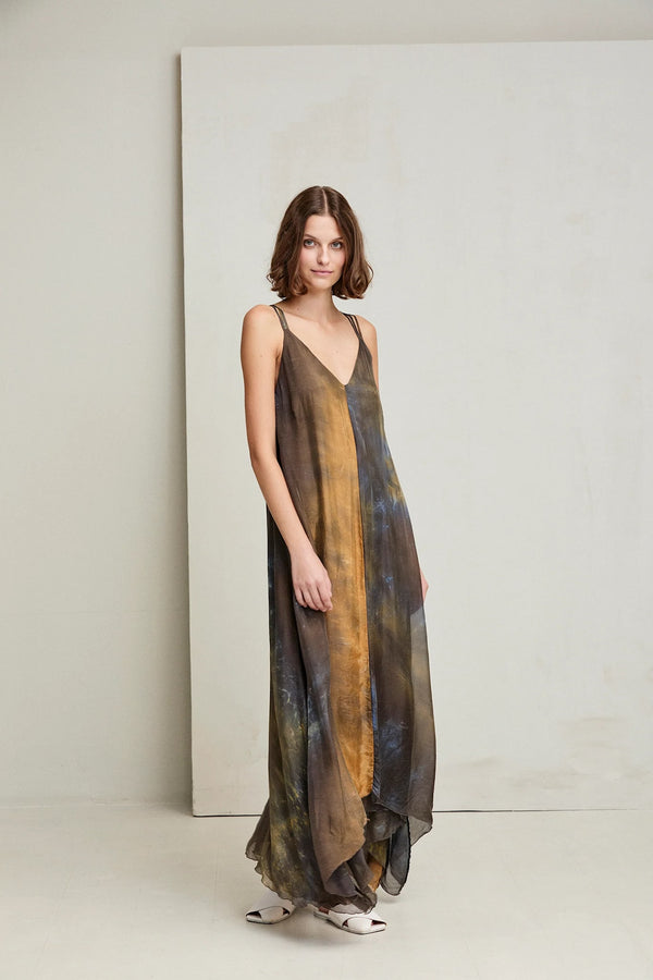 Kristensen Du Nord Silk Batik Long Dress