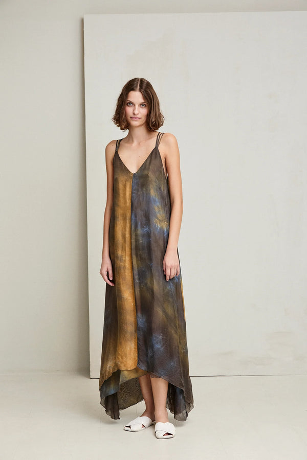 Kristensen Du Nord Silk Batik Long Dress