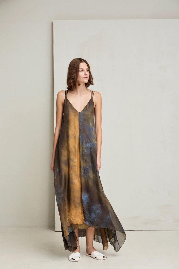 Kristensen Du Nord Silk Batik Long Dress