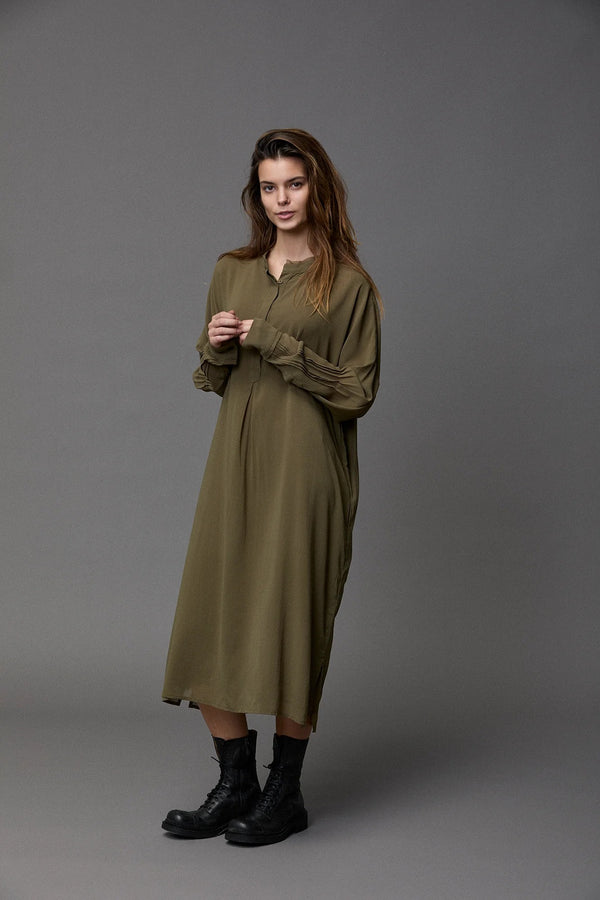 kristensen du nord Silk Georgette PinTuck Dress