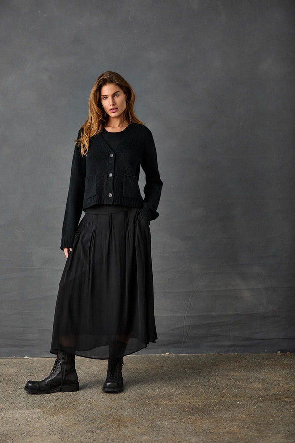 Kristensen Du Nord Silk Georgette PinTuck Skirt