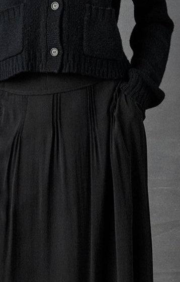 Kristensen Du Nord Silk Georgette PinTuck Skirt