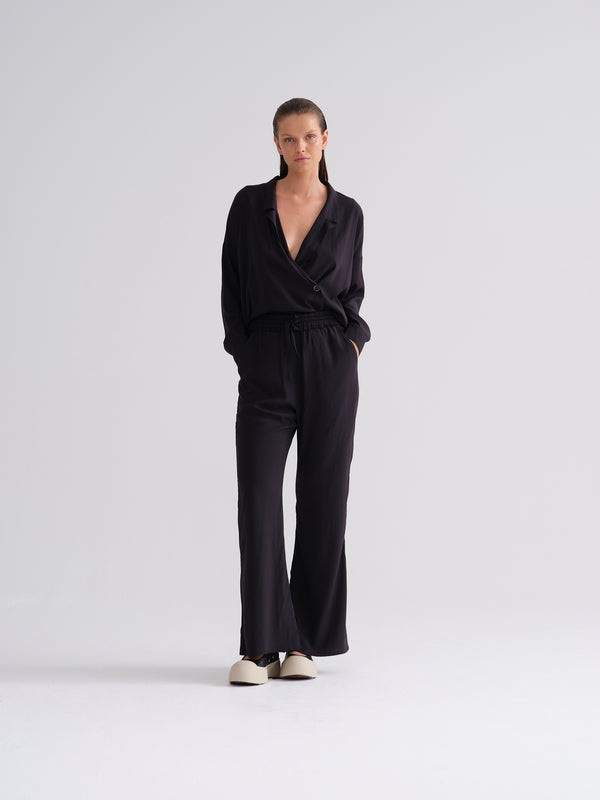 Kristensen Du Nord Silk Satin Blazer Shirt