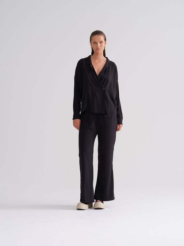 Kristensen Du Nord Silk Satin Flair Pants