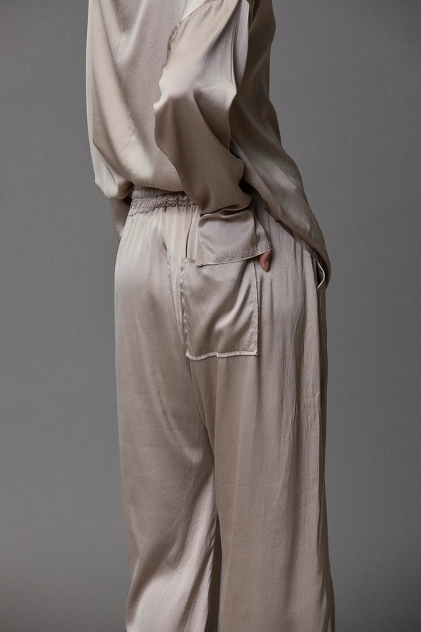kristensen du nord Silk Satin Flaired Pants