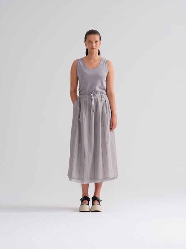 Kristensen Du Nord Striped Cotton Skirt