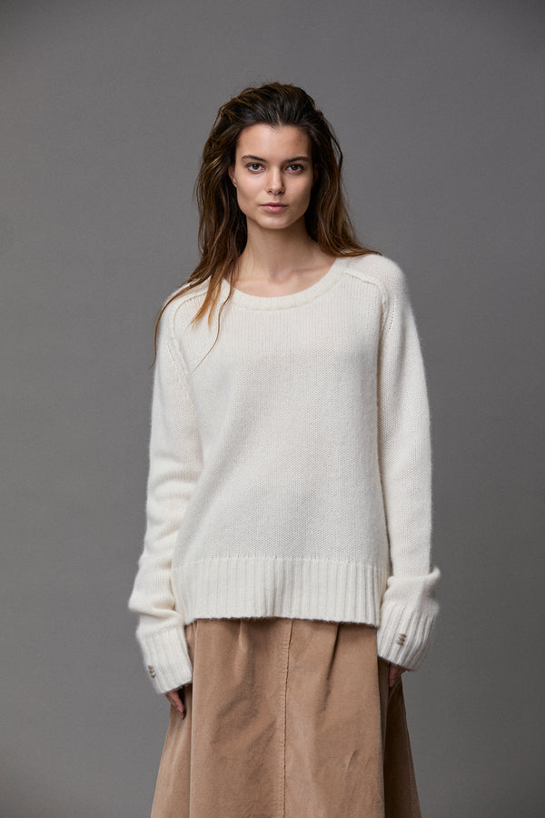 Kristensen Du Nord Two Toned Cashmere Crew Neck