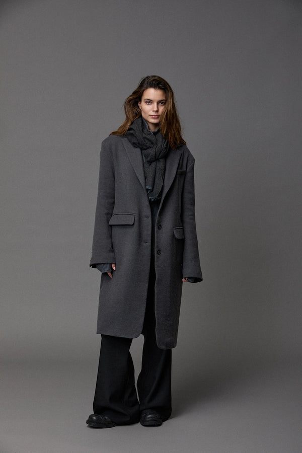 Kristensen Du Nord Wool Double Faced Classic Coat