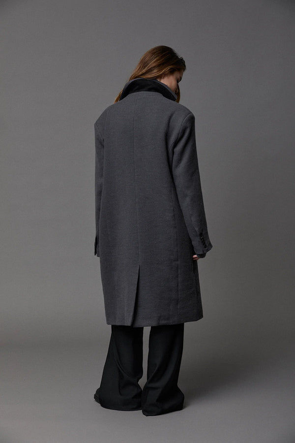 Kristensen Du Nord Wool Double Faced Classic Coat