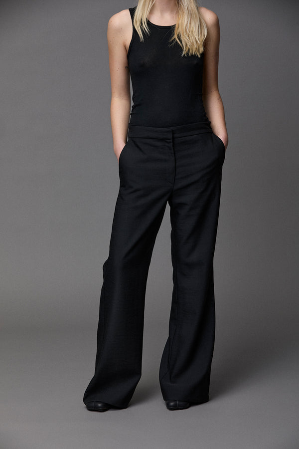 kristensen Du Nord Wool Twill Flared Pants