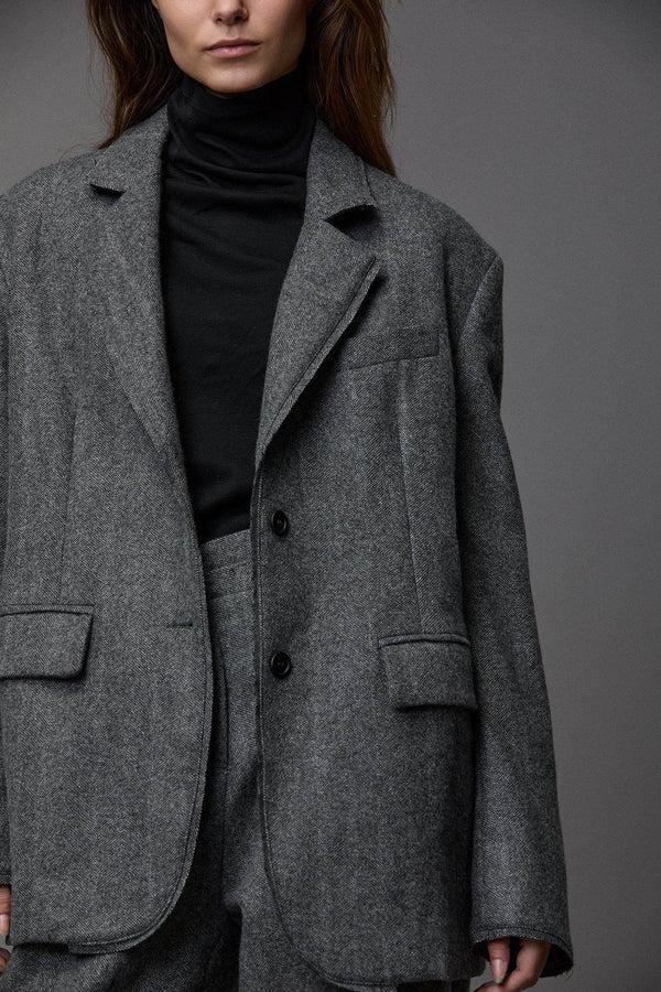 Kristensen Du Nord Wooly Herringbone Blazer