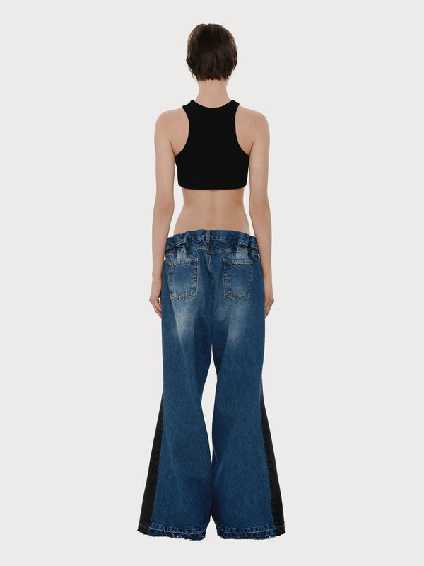 Ksenia Schnaider Baggy Jeans With Contrast Side Lines