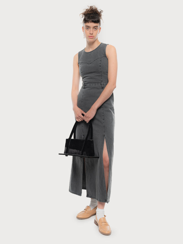 ksenia schnaider Denim Maxi Dress with Front Splits