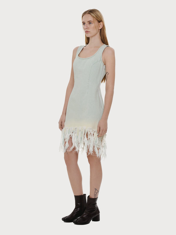 Ksenia Schnaider Denim Medusa Dress With Vintage Effect