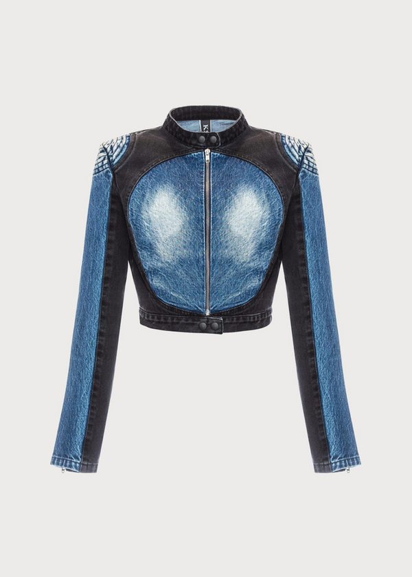 ksenia schnaider Denim Tarot Jacket with Contrast Oval Details