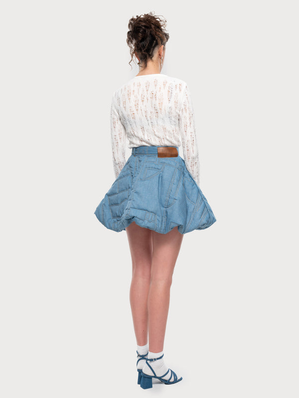 Ksenia Schnaider Distressed Knitted Long Sleeve Sweater