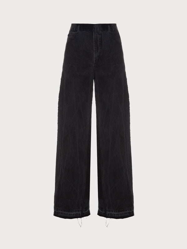 Ksenia Schnaider Black Reworked Wide Jeans