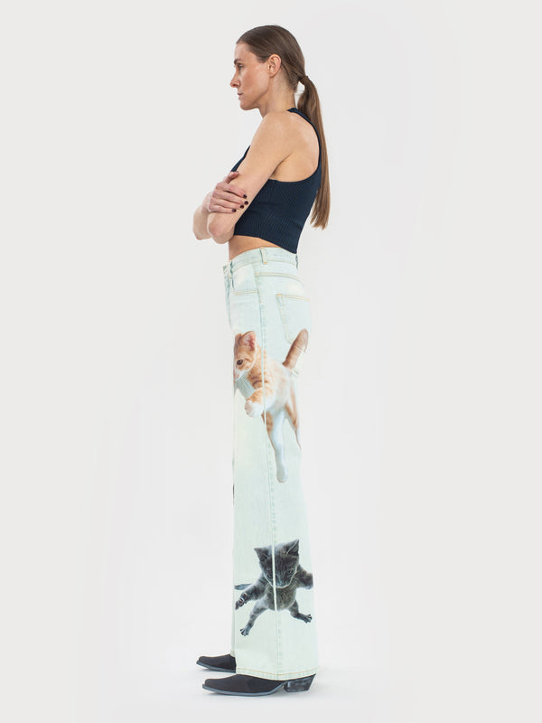 Ksenia Schnaider Cats Jeans