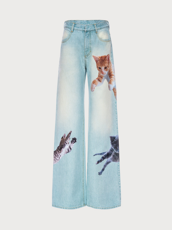 Ksenia Schnaider Cats Jeans