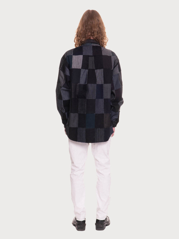 Ksenia Schnaider Denim Fabric Swatches Shirt