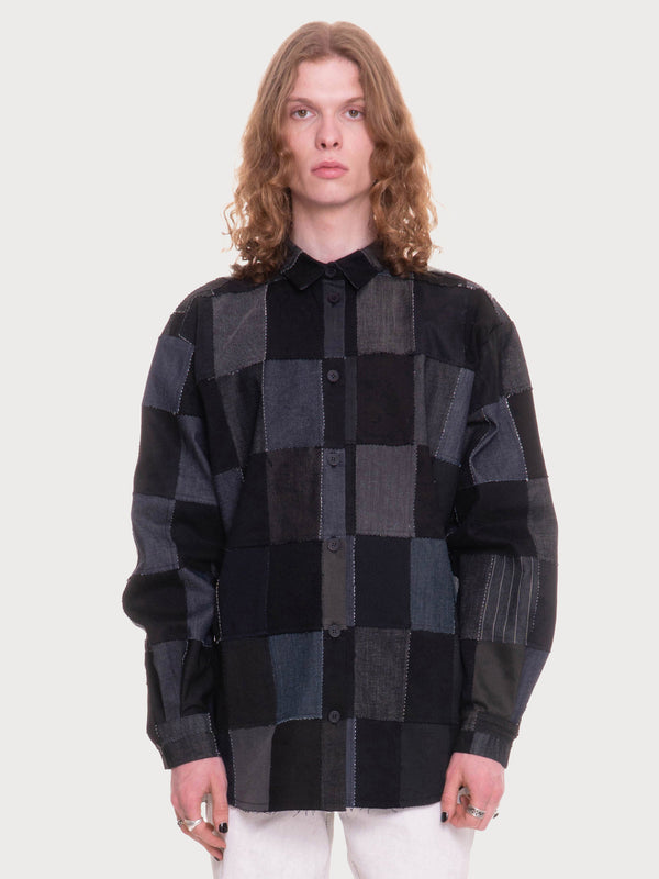 Ksenia Schnaider Denim Fabric Swatches Shirt