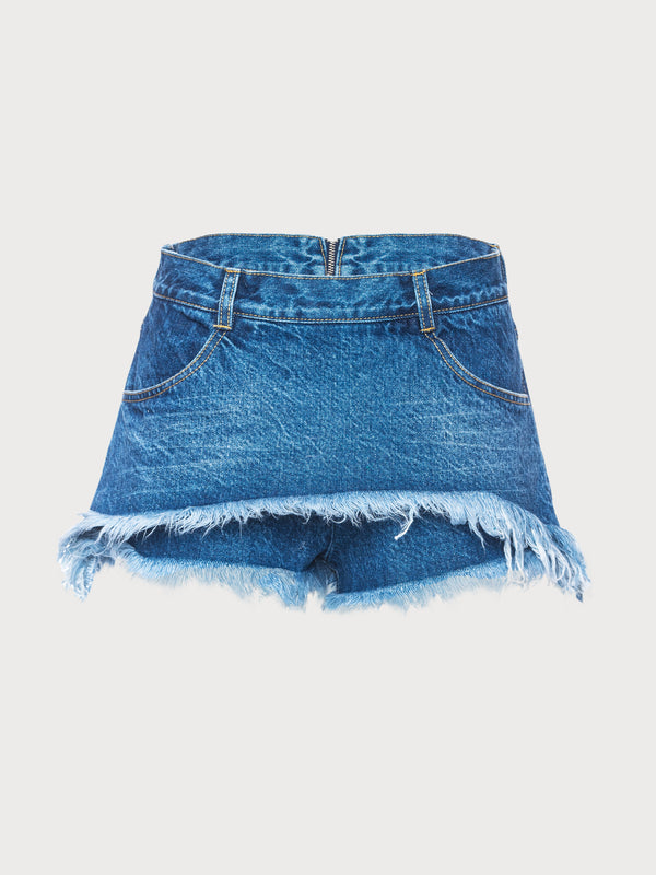 ksenia schnaider Denim Fringed Skort