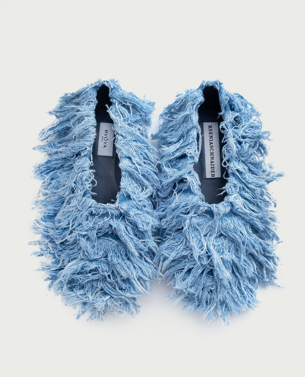 Ksenia Schnaider Denim Fur-Fur